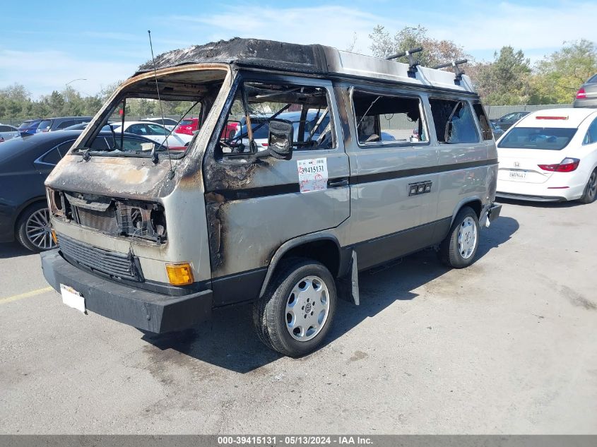 1987 Volkswagen Vanagon Campmobile VIN: WV2ZB0255HH033097 Lot: 39415131