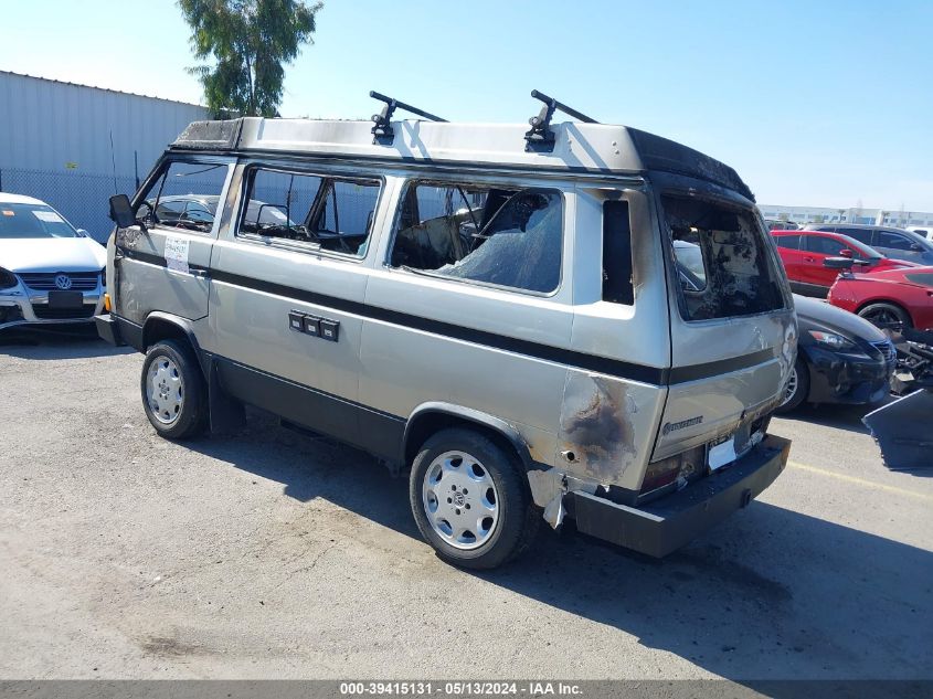 1987 Volkswagen Vanagon Campmobile VIN: WV2ZB0255HH033097 Lot: 39415131