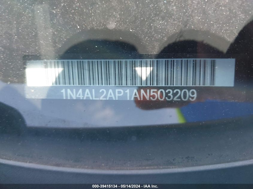 2010 Nissan Altima 2.5 S VIN: 1N4AL2AP1AN503209 Lot: 39415134