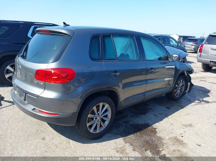 2014 Volkswagen Tiguan Se VIN: WVGAV3AX2EW567247 Lot: 39415166