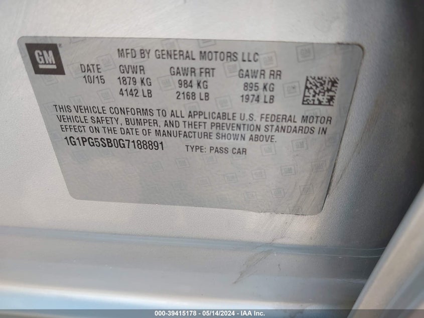 2016 CHEVROLET CRUZE LIMITED LTZ AUTO - 1G1PG5SB0G7188891