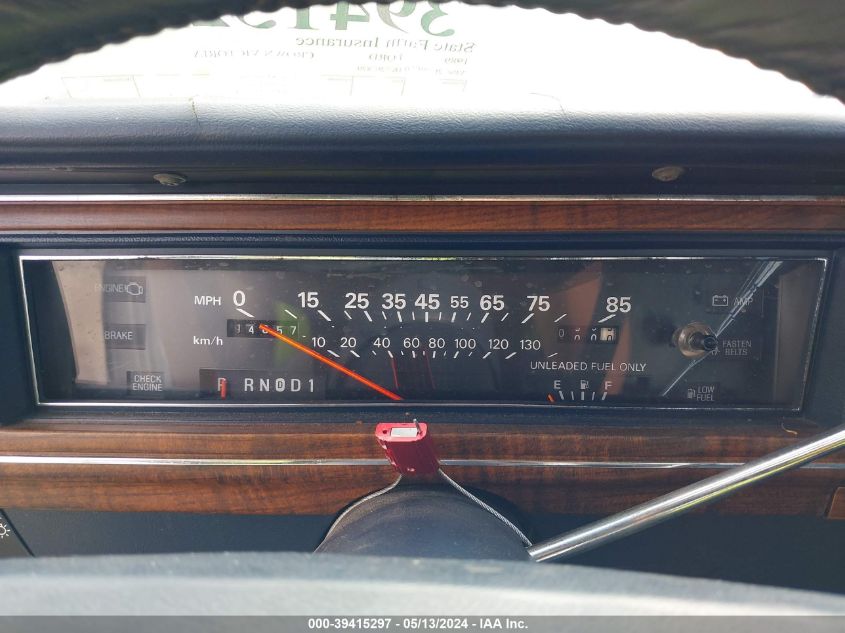 1989 Ford Crown Victoria Lx VIN: 2FABP74F1KX202870 Lot: 39415297