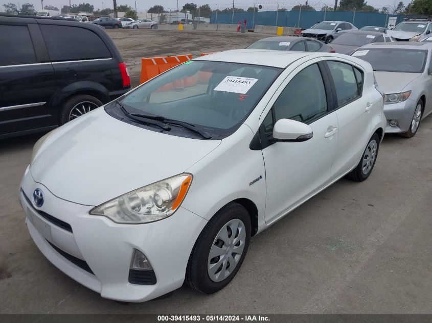 2013 Toyota Prius C Two VIN: JTDKDTB33D1051837 Lot: 39415493