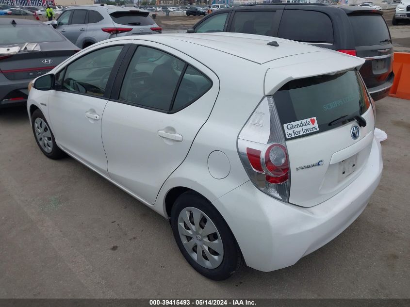 2013 Toyota Prius C Two VIN: JTDKDTB33D1051837 Lot: 39415493