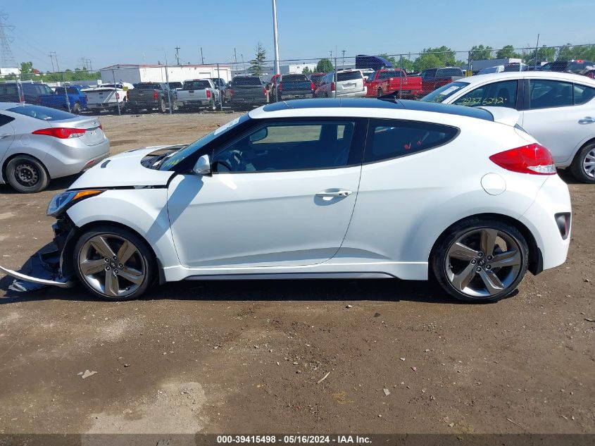 2015 Hyundai Veloster Turbo VIN: KMHTC6AE0FU222729 Lot: 39415498