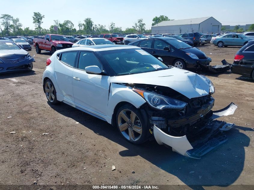 2015 Hyundai Veloster Turbo VIN: KMHTC6AE0FU222729 Lot: 39415498