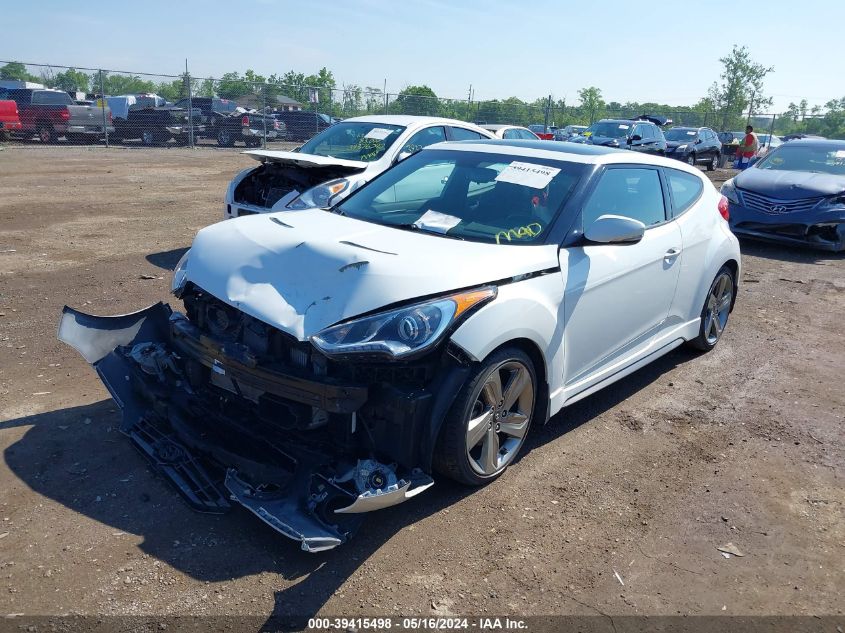 2015 Hyundai Veloster Turbo VIN: KMHTC6AE0FU222729 Lot: 39415498