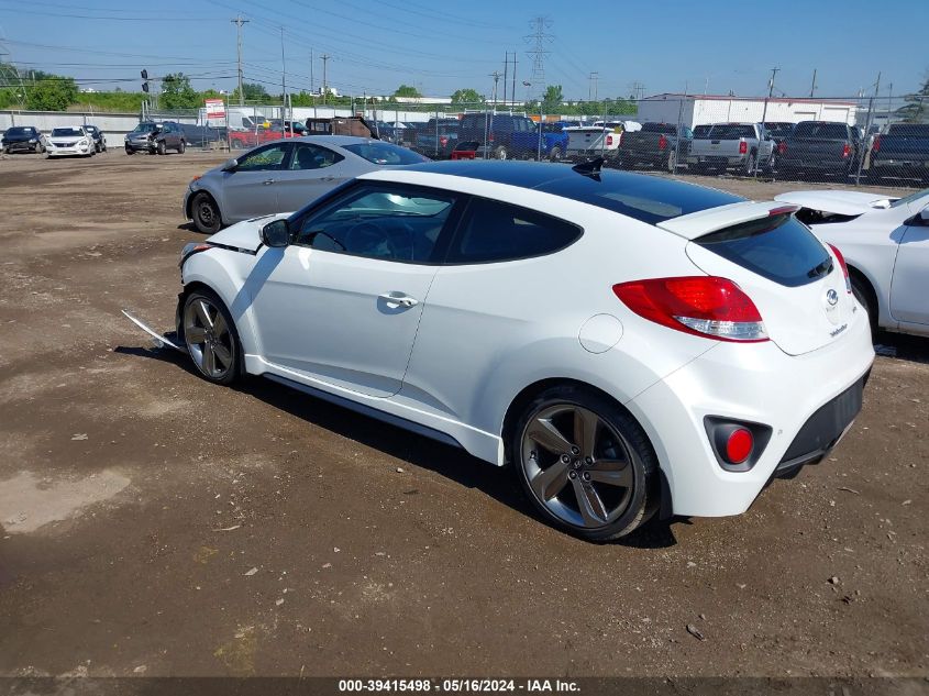 2015 Hyundai Veloster Turbo VIN: KMHTC6AE0FU222729 Lot: 39415498