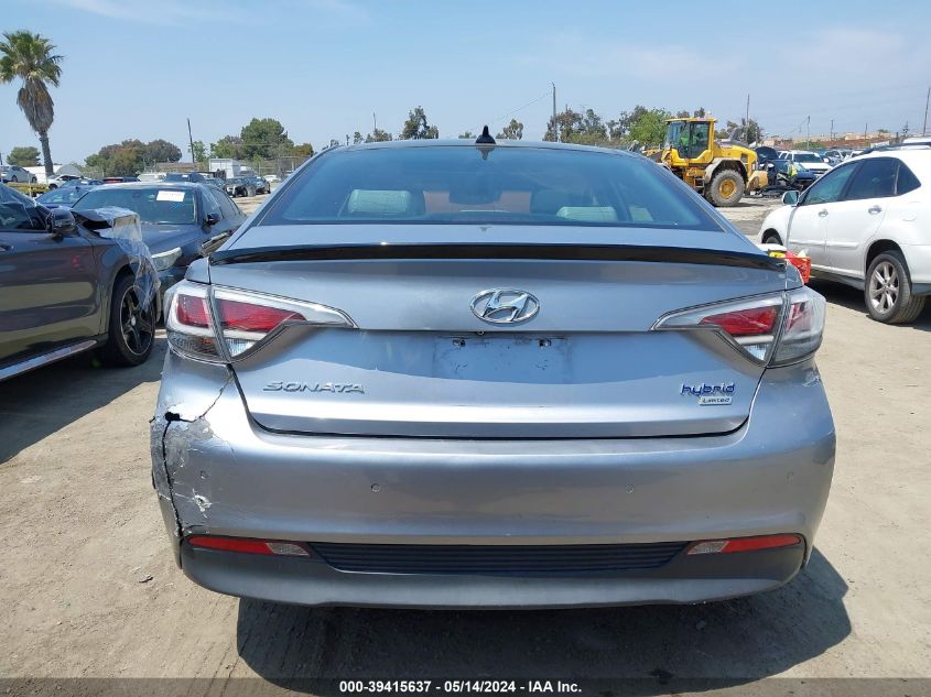 2016 Hyundai Sonata Hybrid Limited VIN: KMHE34L18GA016780 Lot: 39415637