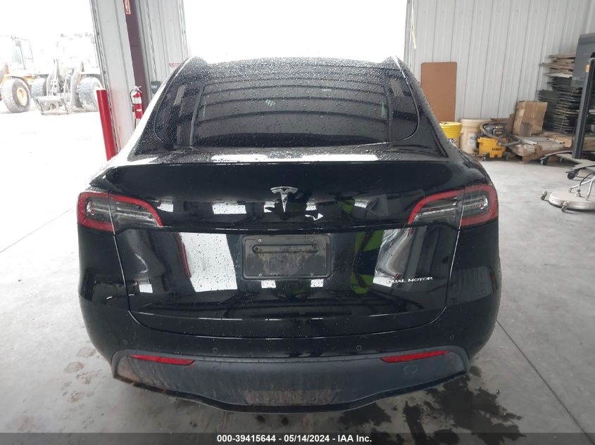 2022 Tesla Model Y Long Range Dual Motor All-Wheel Drive VIN: 7SAYGAEE0NF307933 Lot: 39415644