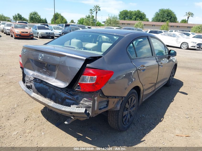 2012 Honda Civic Lx VIN: 2HGFB2F50CH609111 Lot: 39415649