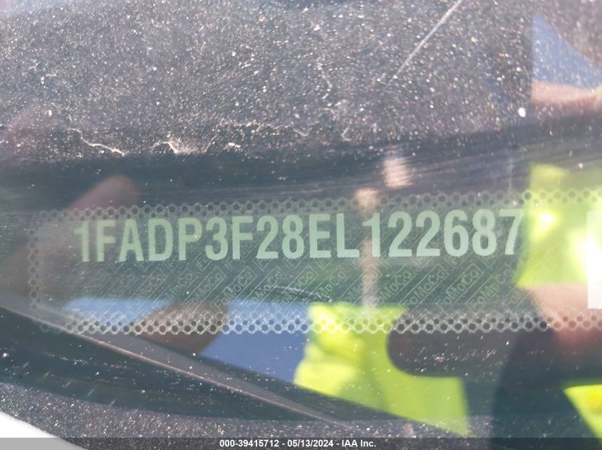2014 Ford Focus Se VIN: 1FADP3F28EL122687 Lot: 39415712