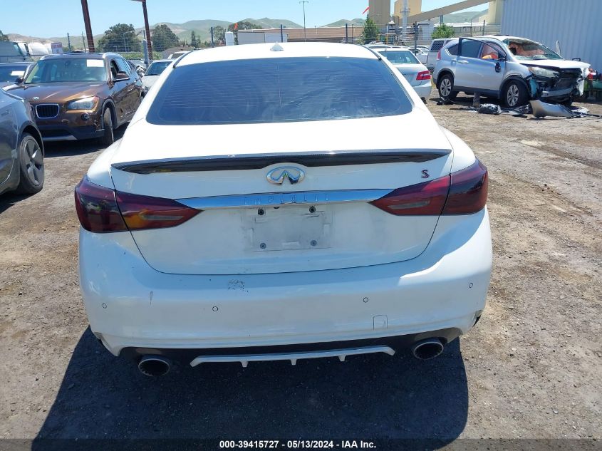 2019 Infiniti Q50 3.0T Red Sport 400 VIN: JN1FV7AP3KM760695 Lot: 39415727