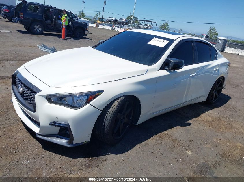 2019 Infiniti Q50 3.0T Red Sport 400 VIN: JN1FV7AP3KM760695 Lot: 39415727