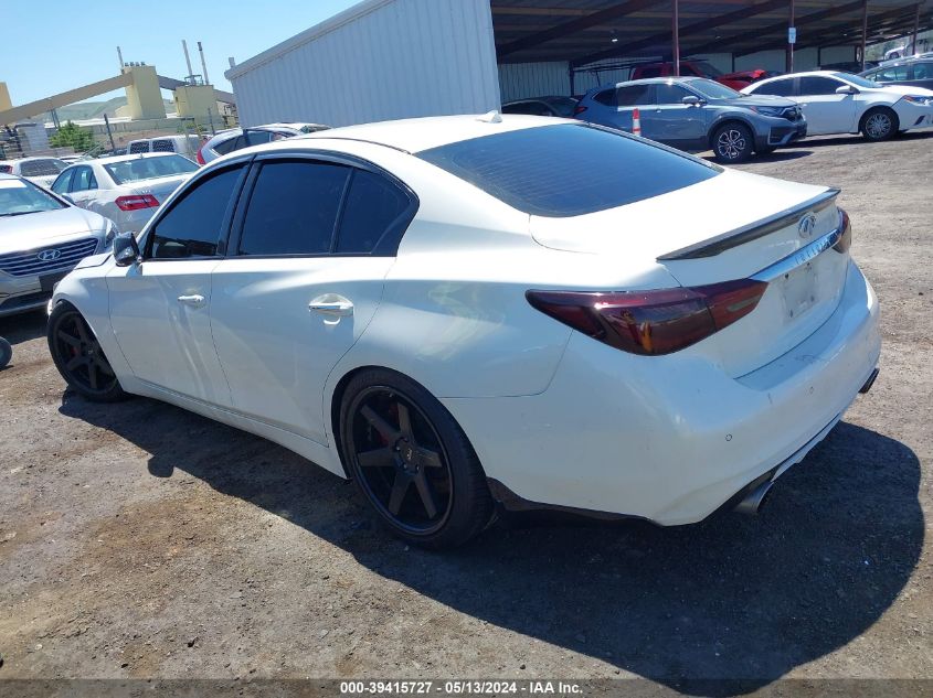 2019 Infiniti Q50 3.0T Red Sport 400 VIN: JN1FV7AP3KM760695 Lot: 39415727