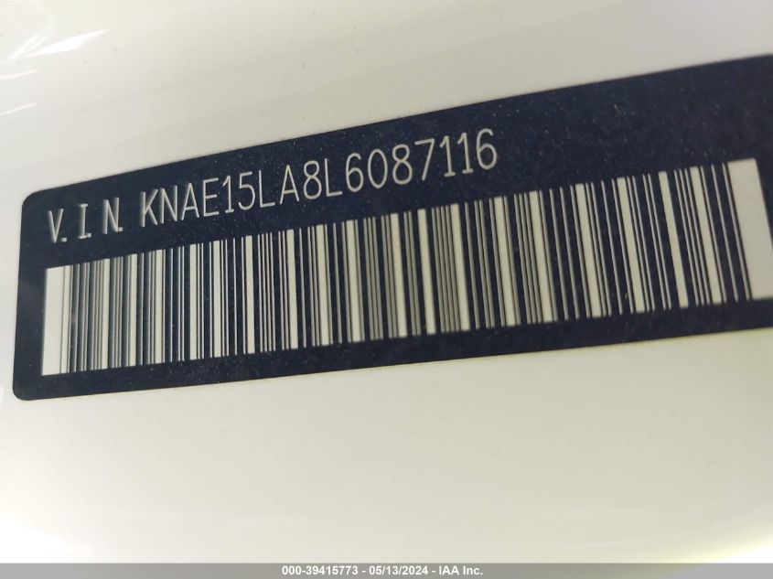 2020 Kia Stinger Gt-Line VIN: KNAE15LA8L6087116 Lot: 39415773