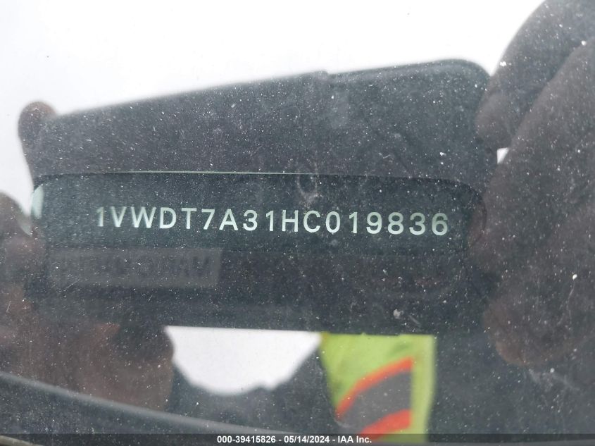 2017 VOLKSWAGEN PASSAT R-LINE - 1VWDT7A31HC019836