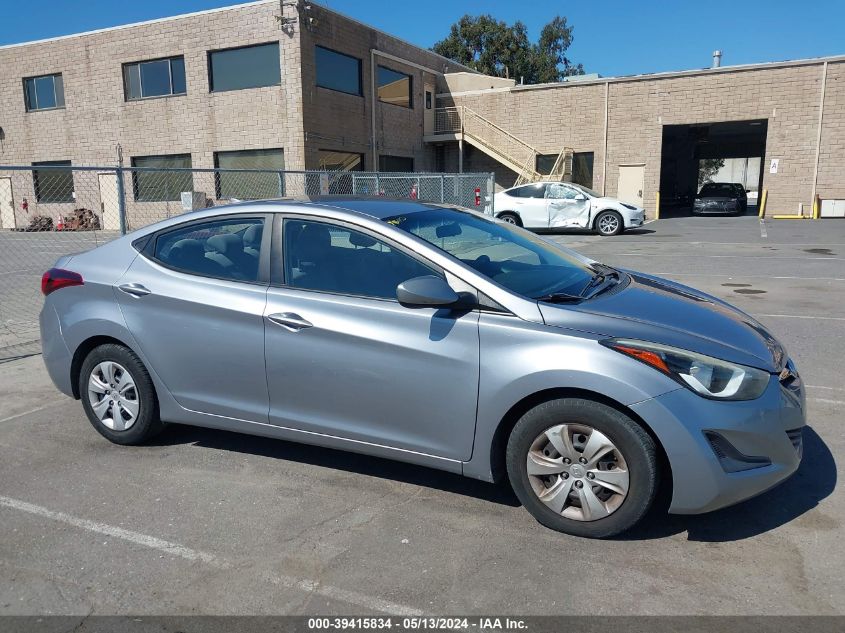 2016 Hyundai Elantra Se VIN: 5NPDH4AE7GH691763 Lot: 39415834