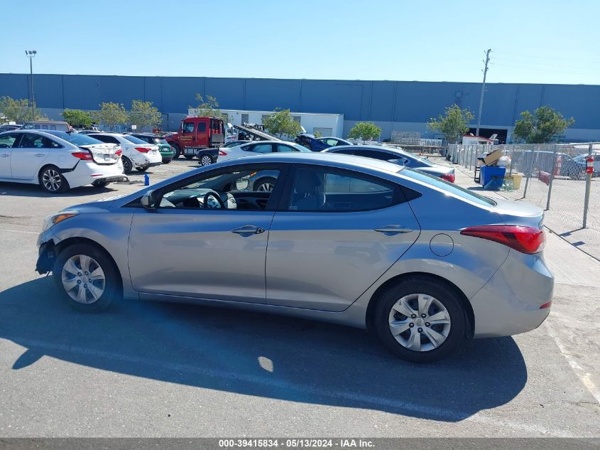 2016 Hyundai Elantra Se VIN: 5NPDH4AE7GH691763 Lot: 39415834