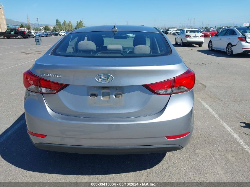 2016 Hyundai Elantra Se VIN: 5NPDH4AE7GH691763 Lot: 39415834