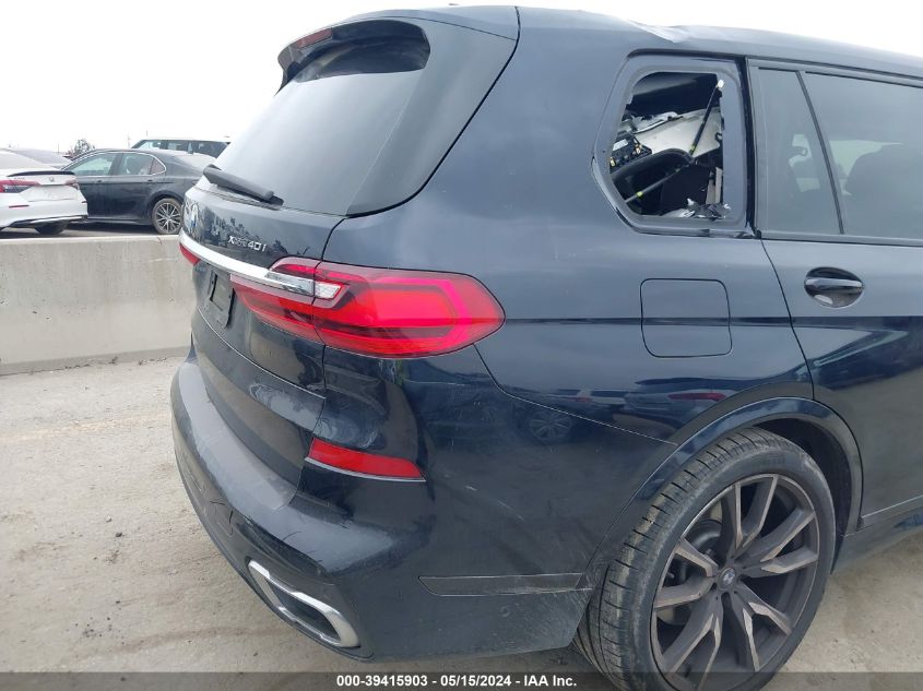 2019 BMW X7 xDrive40I VIN: 5UXCW2C59KL087797 Lot: 39415903