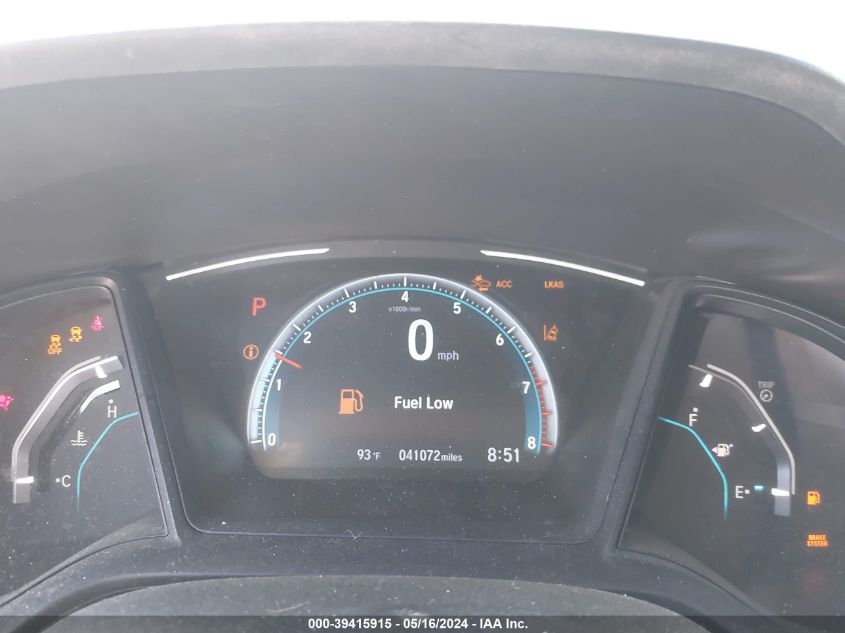 2020 Honda Civic Lx VIN: 19XFC2F61LE210532 Lot: 39415915