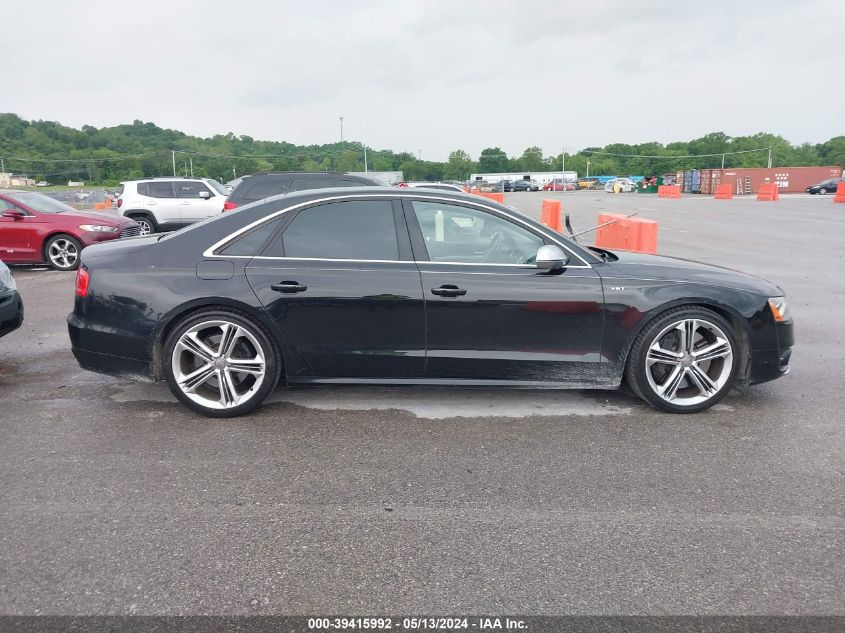 2013 Audi S8 4.0T VIN: WAUD2AFD0DN009766 Lot: 39415992