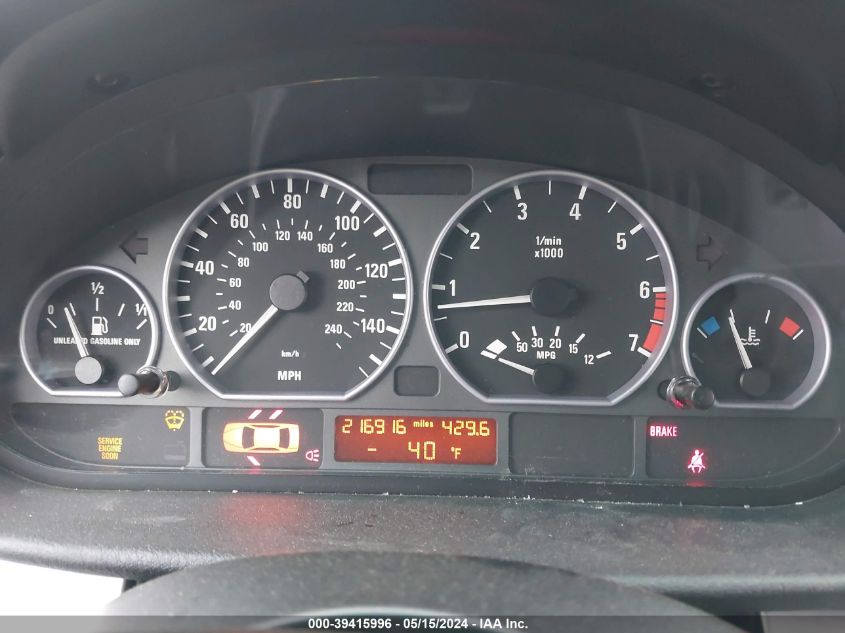 2001 BMW 330I VIN: WBAAV53471JR80093 Lot: 39415996