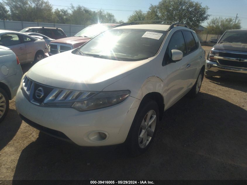 2010 Nissan Murano Sl VIN: JN8AZ1MW9AW120526 Lot: 39416005