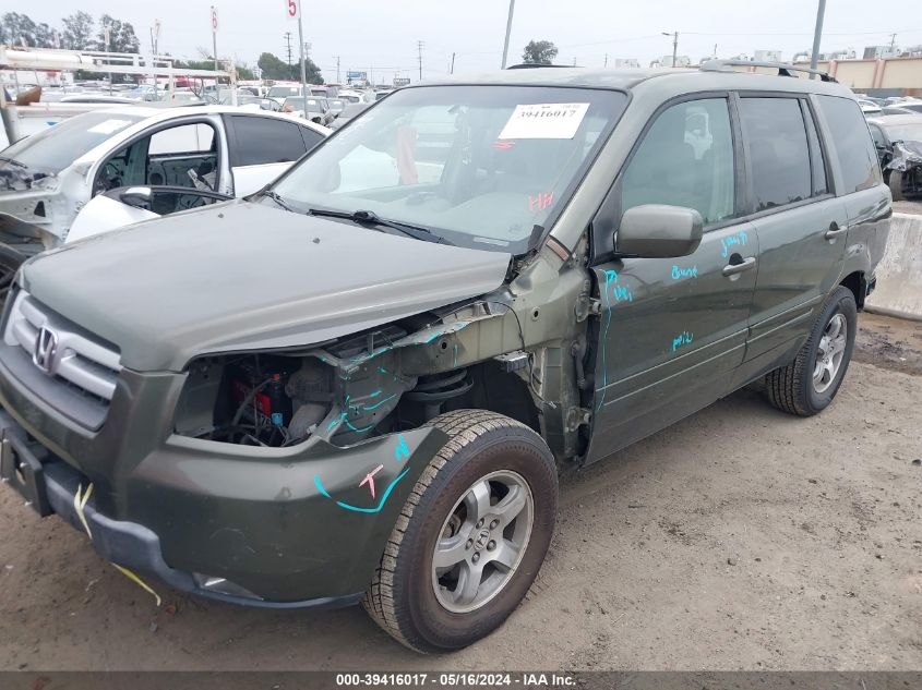 2006 Honda Pilot Ex VIN: 2HKYF18476H533389 Lot: 39416017