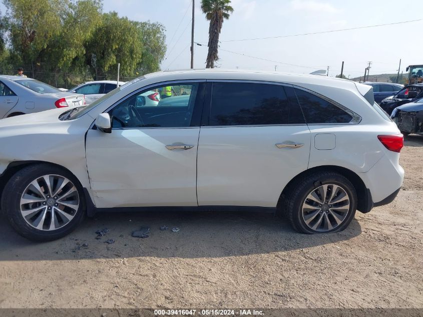 2016 Acura Mdx Technology Acurawatch Plus Packages/Technology Package VIN: 5FRYD3H44GB007107 Lot: 39416047