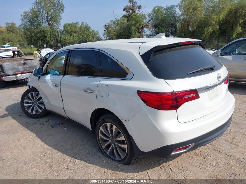 2016 Acura Mdx Technology Acurawatch Plus Packages/Technology Package VIN: 5FRYD3H44GB007107 Lot: 39416047