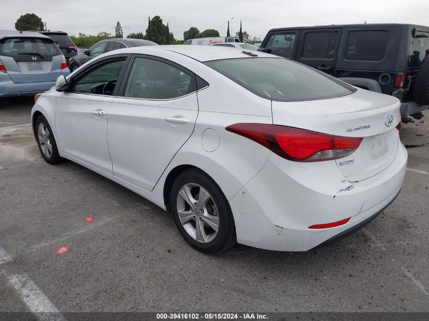 2016 Hyundai Elantra Value Edition VIN: 5NPDH4AE7GH673280 Lot: 39416102