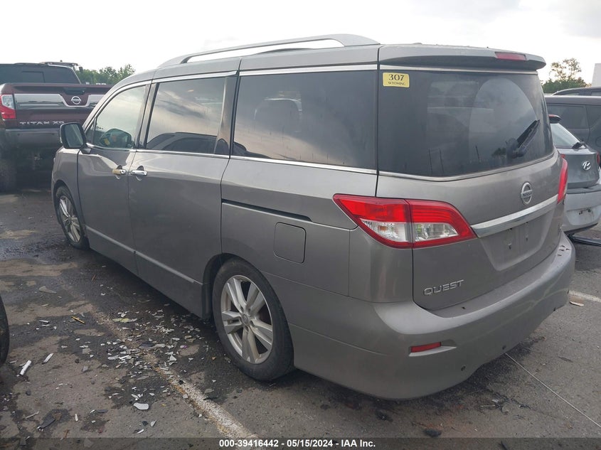 2012 Nissan Quest Sl VIN: JN8AE2KP5C9032720 Lot: 39416442