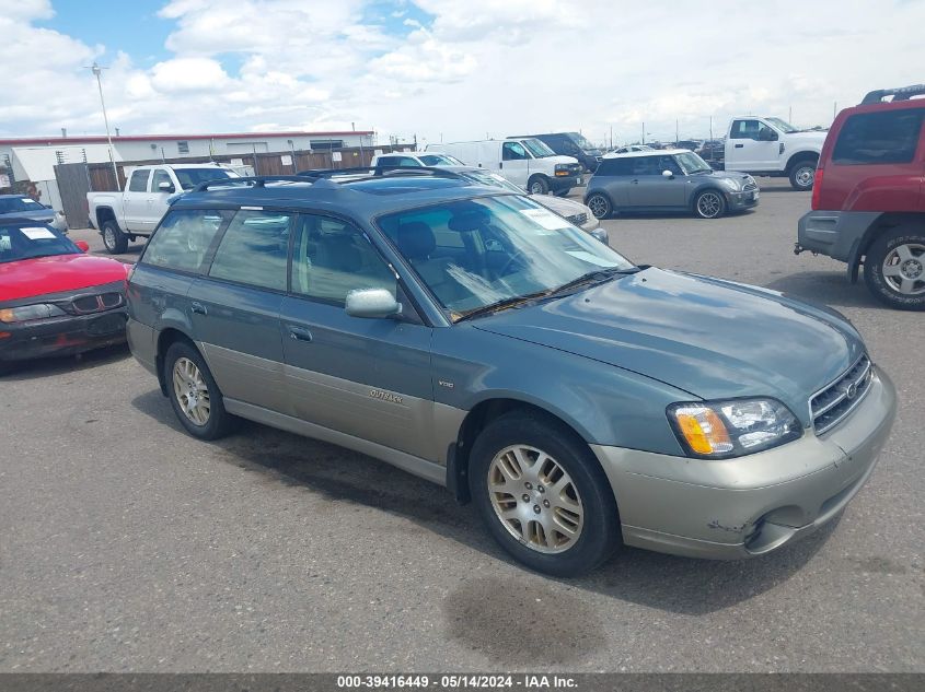 2002 Subaru Outback H6-3.0 Vdc VIN: 4S3BH896927605927 Lot: 39416449