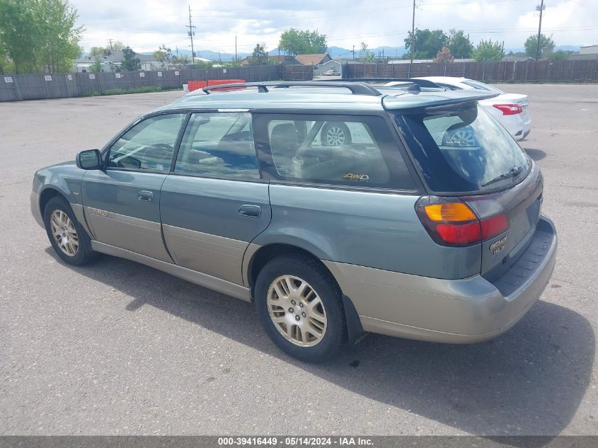 2002 Subaru Outback H6-3.0 Vdc VIN: 4S3BH896927605927 Lot: 39416449