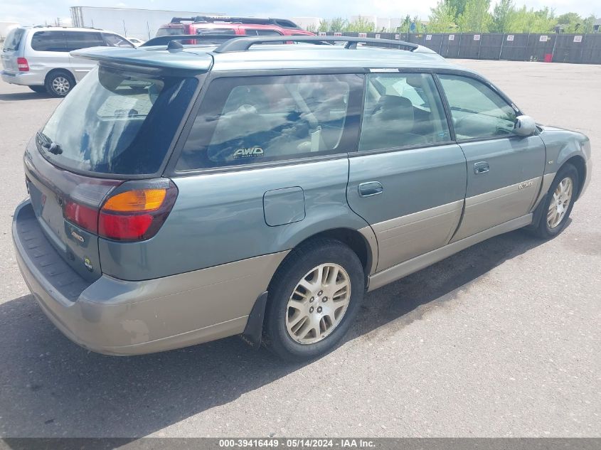 2002 Subaru Outback H6-3.0 Vdc VIN: 4S3BH896927605927 Lot: 39416449