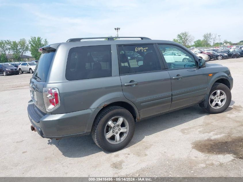 2007 Honda Pilot Ex-L VIN: 5FNYF18697B004527 Lot: 39416495