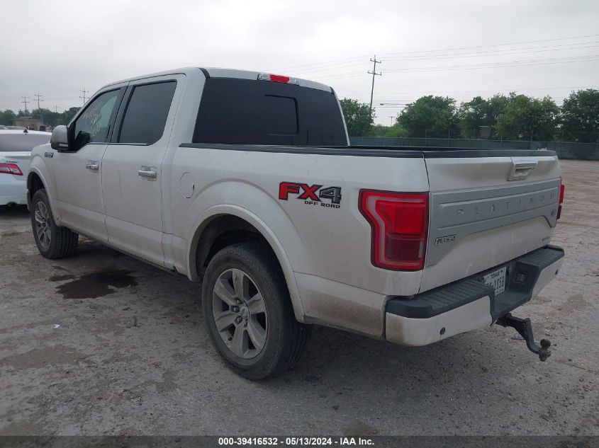 1FTEW1EF0FFB40501 2015 Ford F-150 Platinum