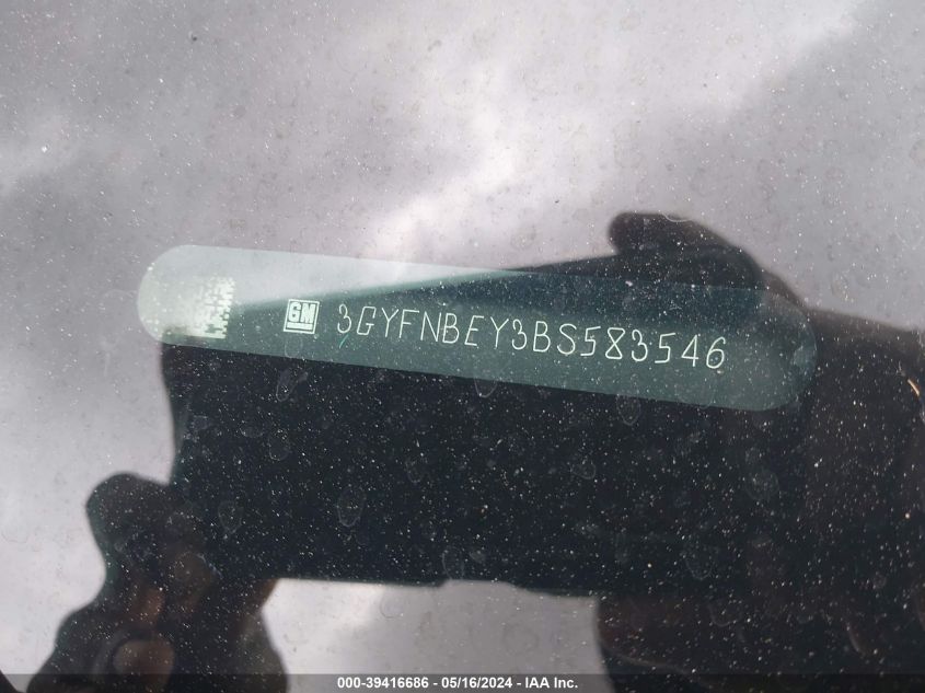 2011 Cadillac Srx Performance Collection VIN: 3GYFNBEY3BS583546 Lot: 39416686