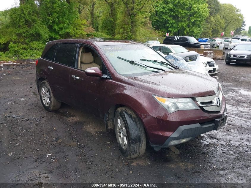 2009 Acura Mdx Technology VIN: 2HNYD286X9H519586 Lot: 39416836