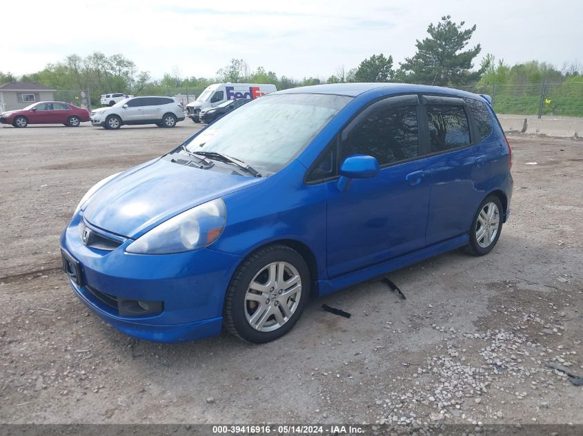 2007 Honda Fit Sport VIN: JHMGD38667S019517 Lot: 39416916