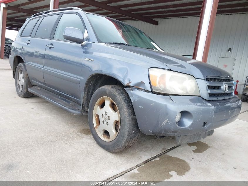 2005 Toyota Highlander Limited V6 VIN: JTEDP21A150062901 Lot: 39416951