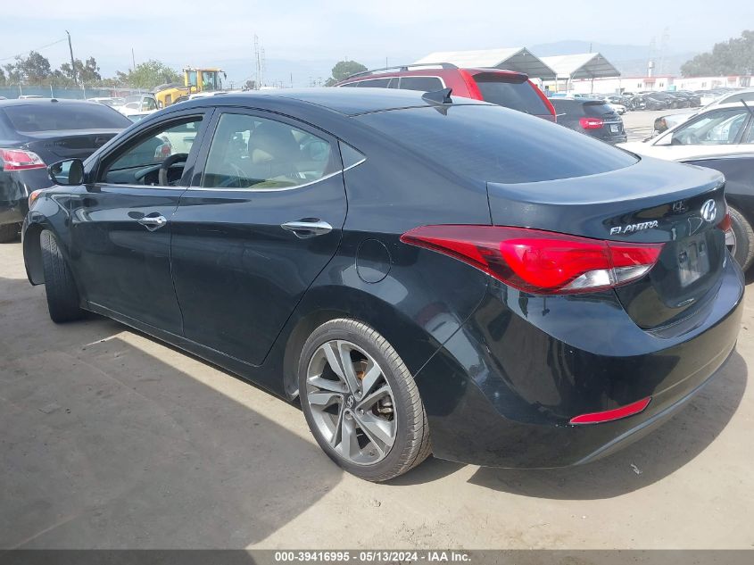 2015 Hyundai Elantra Limited VIN: 5NPDH4AEXFH631491 Lot: 39416995