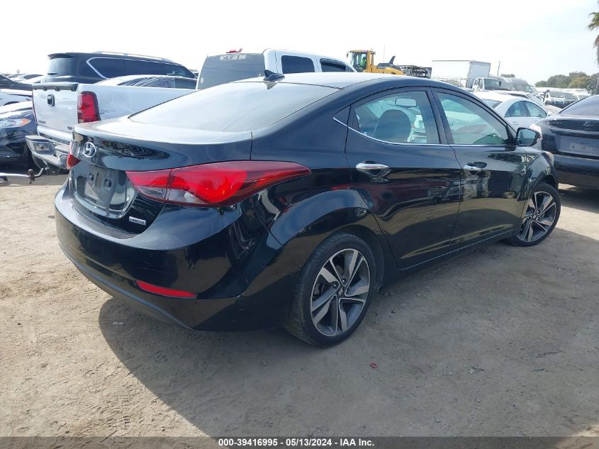 2015 Hyundai Elantra Limited VIN: 5NPDH4AEXFH631491 Lot: 39416995