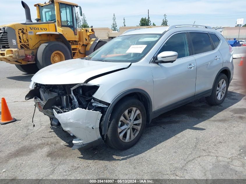 2016 Nissan Rogue Sv VIN: KNMAT2MT6GP652540 Lot: 39416997