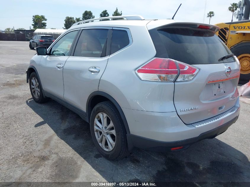 2016 Nissan Rogue Sv VIN: KNMAT2MT6GP652540 Lot: 39416997