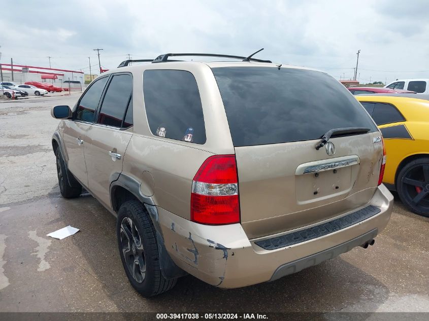 2001 Acura Mdx VIN: 2HNYD18881H507016 Lot: 39417038