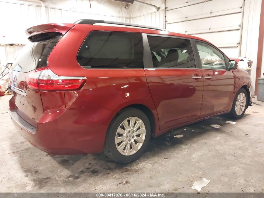 2016 Toyota Sienna Limited Premium 7 Passenger VIN: 5TDYK3DC2GS717929 Lot: 39417076