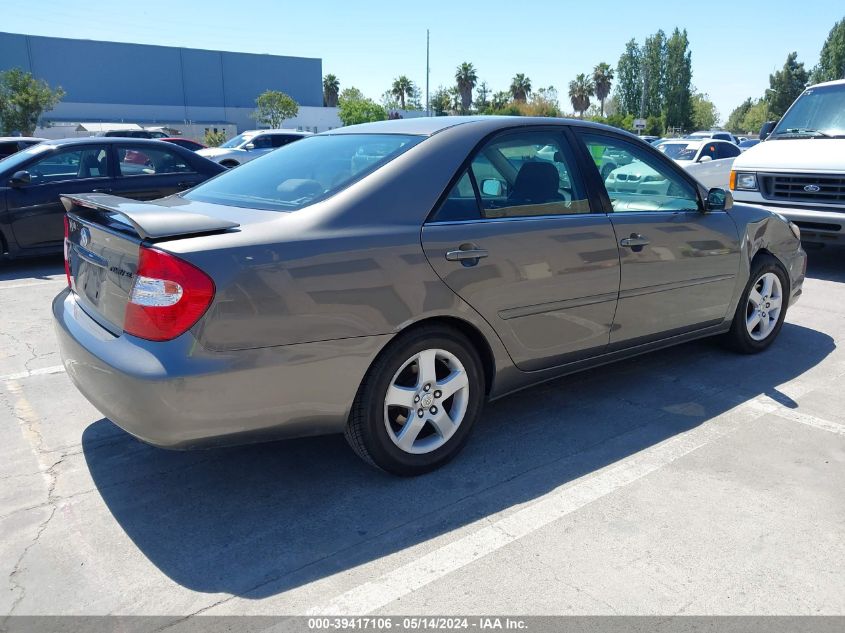 2003 Toyota Camry Se VIN: 4T1BE32K93U722439 Lot: 39417106